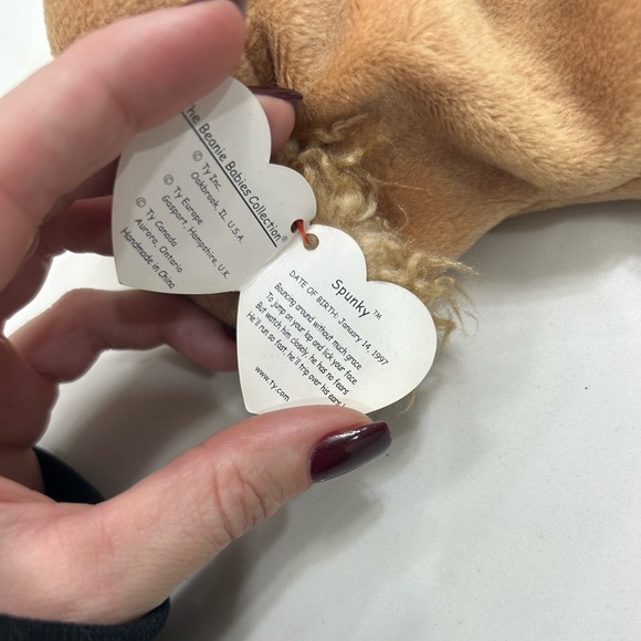 Extremely rare Beanie Babie Spunky with off centre stitching, tag errors, stamp - Picture 5 of 7